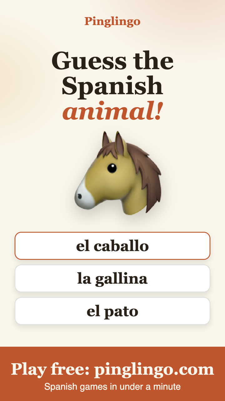 Guess the Spanish animal!
